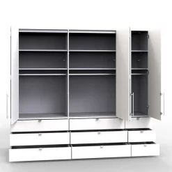 Kombi Schlafzimmerschrank mit neun Schubladen - Vaclyn^Wohnen Clearance