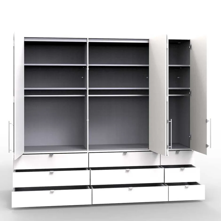 Kombi Schlafzimmerschrank mit neun Schubladen - Vaclyn^Wohnen Clearance