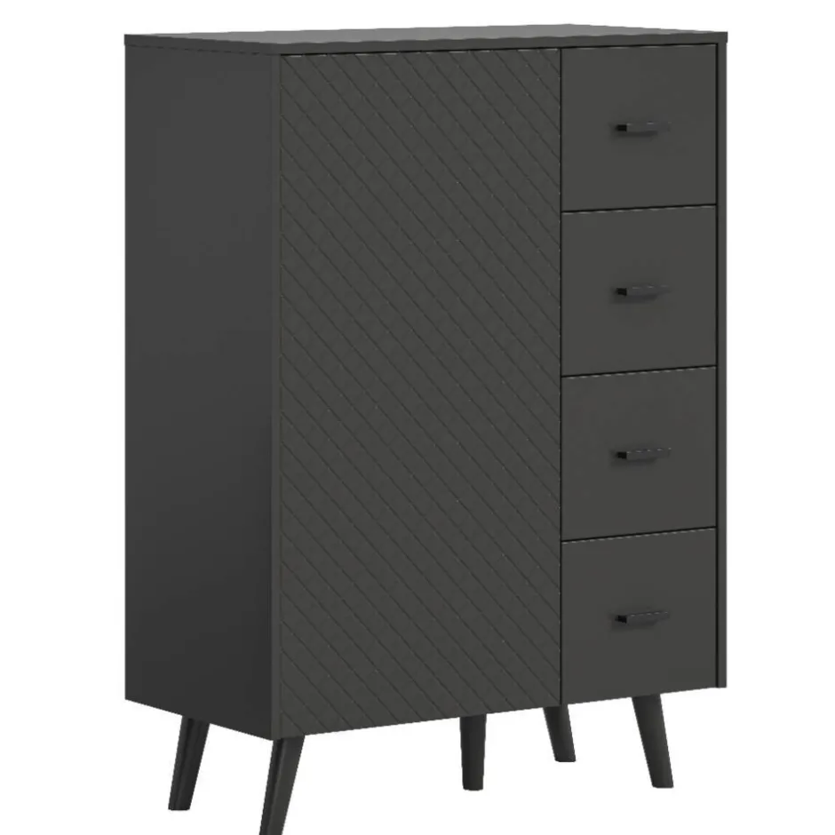 Wohnen Kombi-Highboard in Mattgrau - Natal