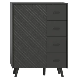 Wohnen Kombi-Highboard in Mattgrau - Natal