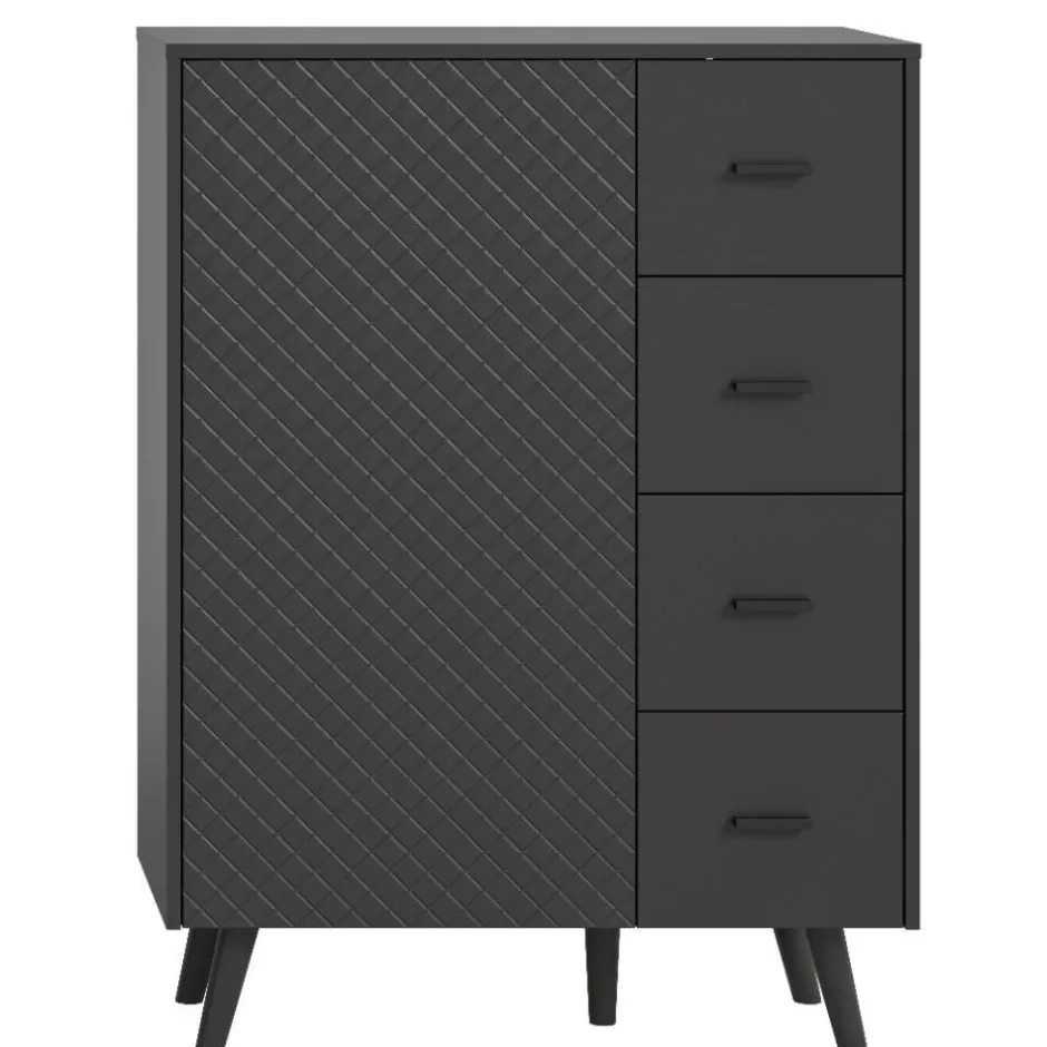 Wohnen Kombi-Highboard in Mattgrau - Natal