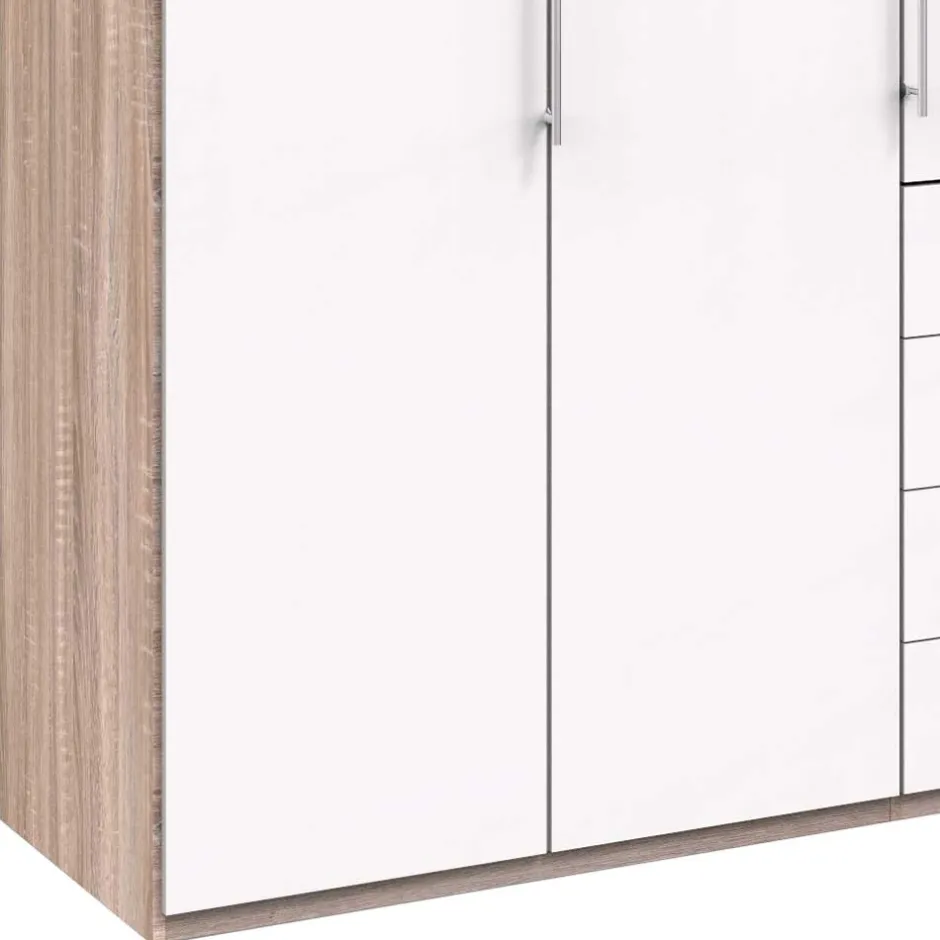 Kombi-Kleiderschrank 3 türig & 4 Schubladen - Vaclyn^Wohnen Discount