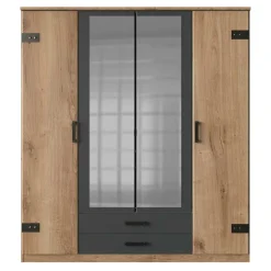 Wohnen Kombi-Kleiderschrank in Plankeneiche Dekor - Corpus