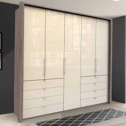 Wohnen Kombi-Kleiderschrank mit acht Schubladen - Champ