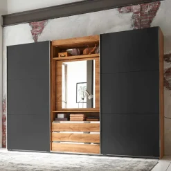 Kombi-Kleiderschrank mit offenen Fächern - Bafata^Wohnen Sale