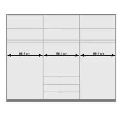 Wohnen Kombi-Kleiderschrank mit Spiegel-Falttür - Bosays II