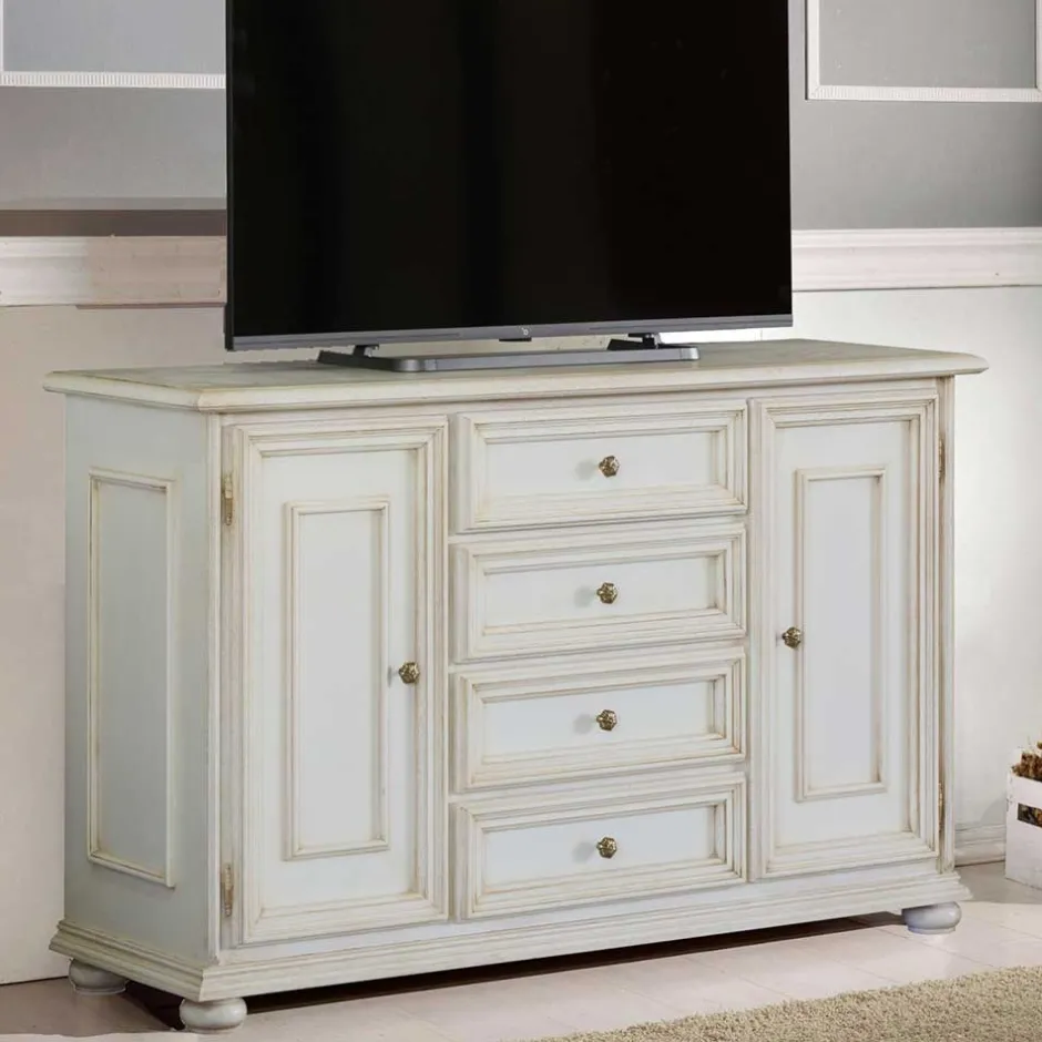 Wohnen Kombi-Kommode in Antikweiß - Vicina