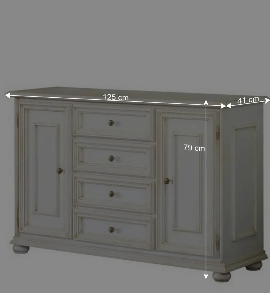 Wohnen Kombi-Kommode in Antikweiß - Vicina