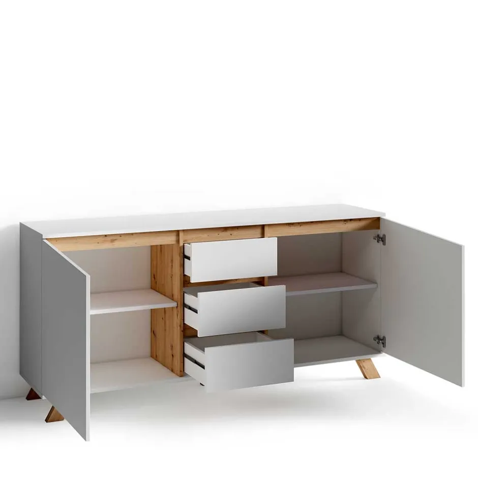 Kombi-Kommode in Weiß und Wildeiche - Cady^Wohnen Discount