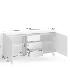 Kombi-Kommode in Weiß und Wildeiche - Cady^Wohnen Discount