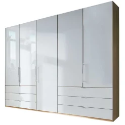 Kombi-Schlafzimmerschrank in Weiß & Eiche Bianco - Nuetran^Wohnen Best