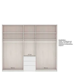 Wohnen Kombi-Schlafzimmerschrank in Dunkelgrau - Mataram