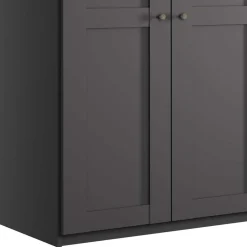 Wohnen Kombi-Schlafzimmerschrank in Dunkelgrau - Mataram