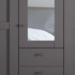 Wohnen Kombi-Schlafzimmerschrank in Dunkelgrau - Mataram