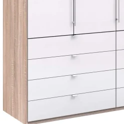 Wohnen Kombi-Schlafzimmerschrank mit 2 Türen und 8 Schubkästen - Bosays
