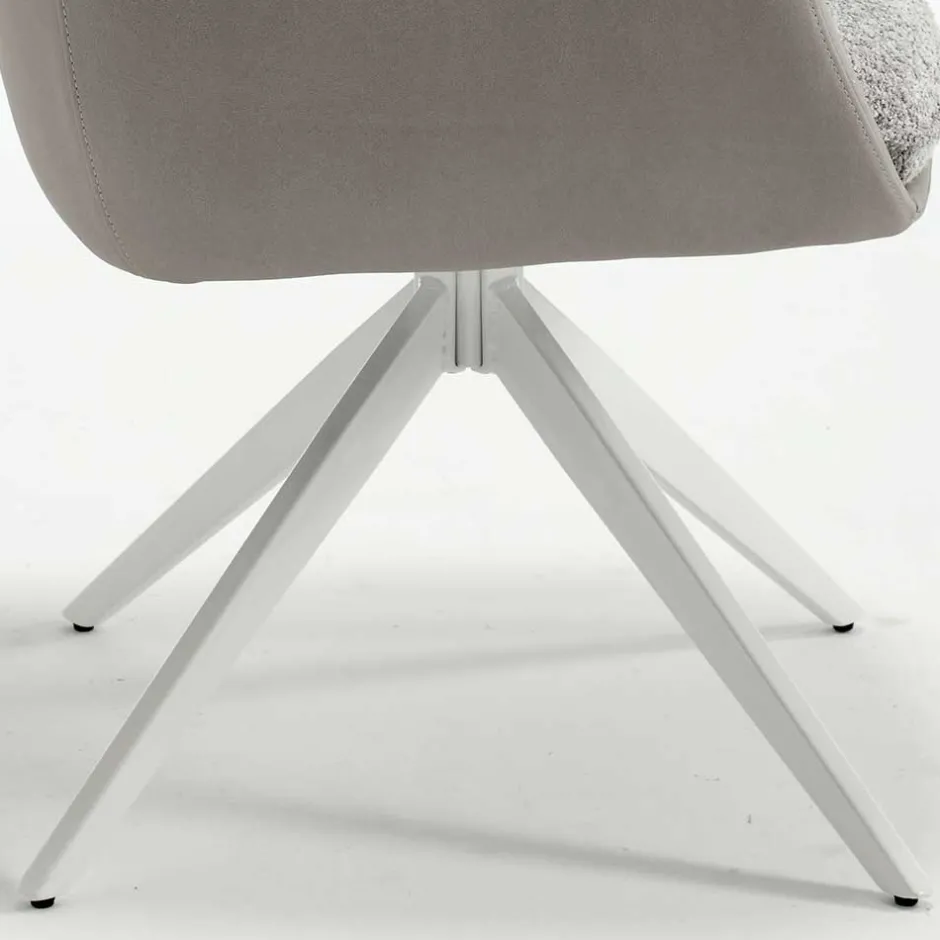 Wohnen Komfort Esstischsessel in Grau - Basel (2er Set)