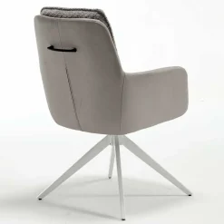 Wohnen Komfort Esstischsessel in Grau - Basel (2er Set)