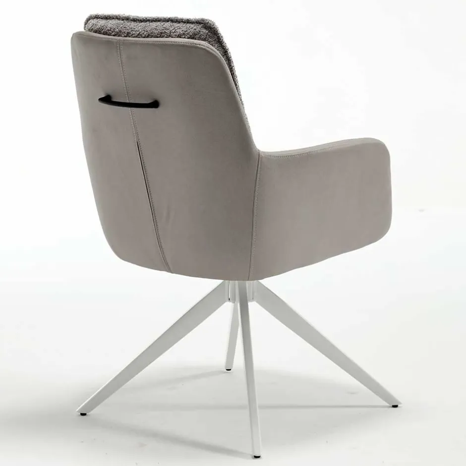 Wohnen Komfort Esstischsessel in Grau - Basel (2er Set)