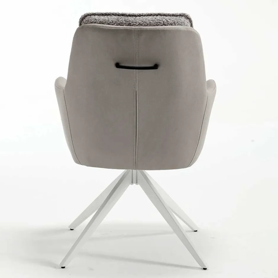 Wohnen Komfort Esstischsessel in Grau - Basel (2er Set)