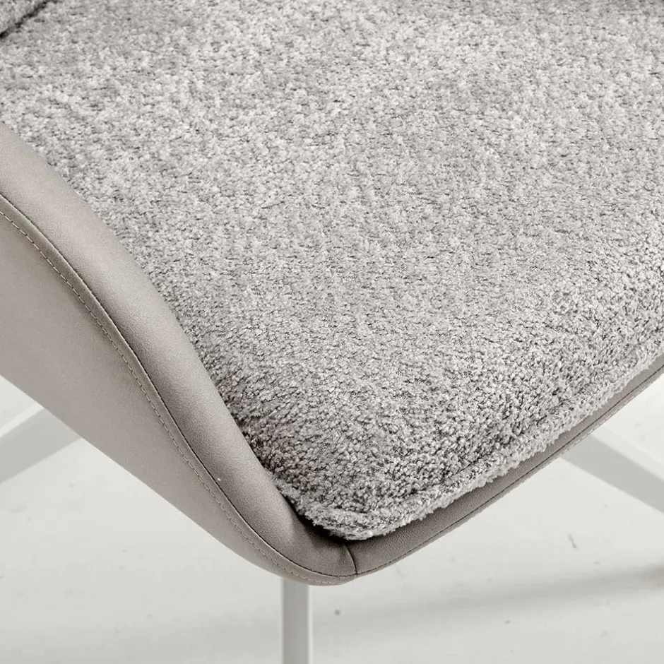 Wohnen Komfort Esstischsessel in Grau - Basel (2er Set)