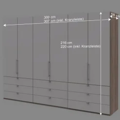 Komfort Kleiderschrank mit drei Falttüren - Vaclyn^Wohnen