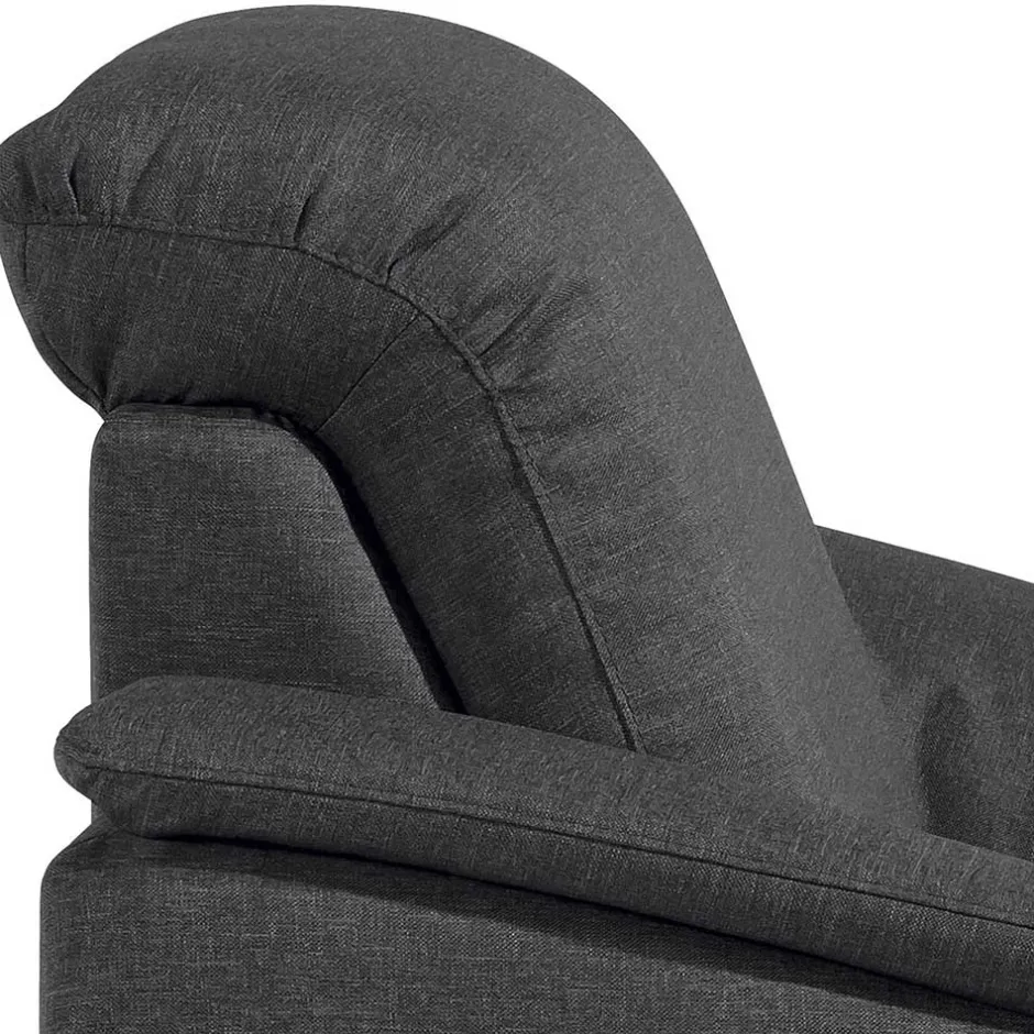 Wohnen Komfortsessel in Dunkelgrau und Nussbaum - Pelago