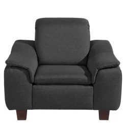 Wohnen Komfortsessel in Dunkelgrau und Nussbaum - Pelago