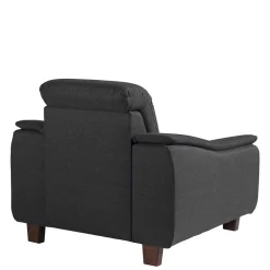 Wohnen Komfortsessel in Dunkelgrau und Nussbaum - Pelago