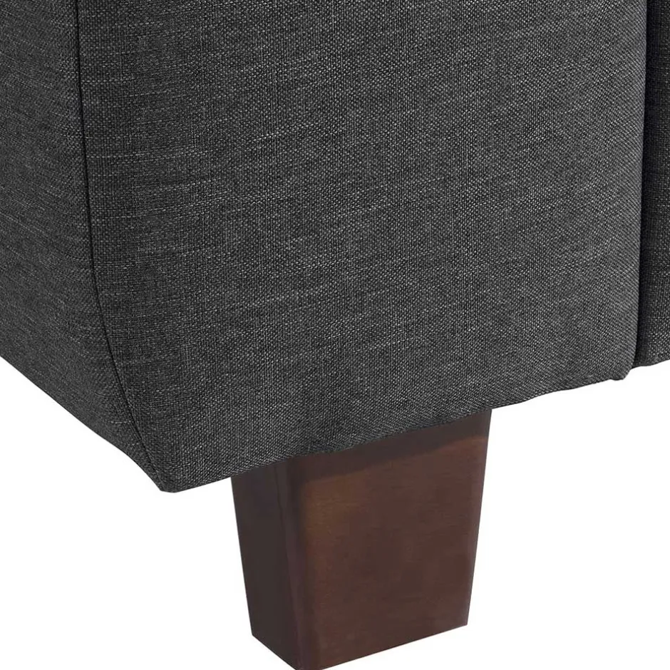 Wohnen Komfortsessel in Dunkelgrau und Nussbaum - Pelago