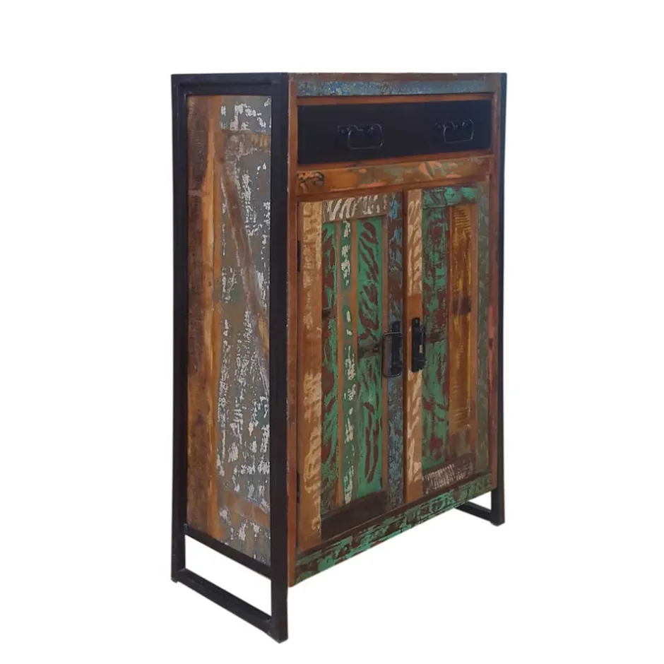 Wohnen Kommode Ensley in Schwarz Bunt