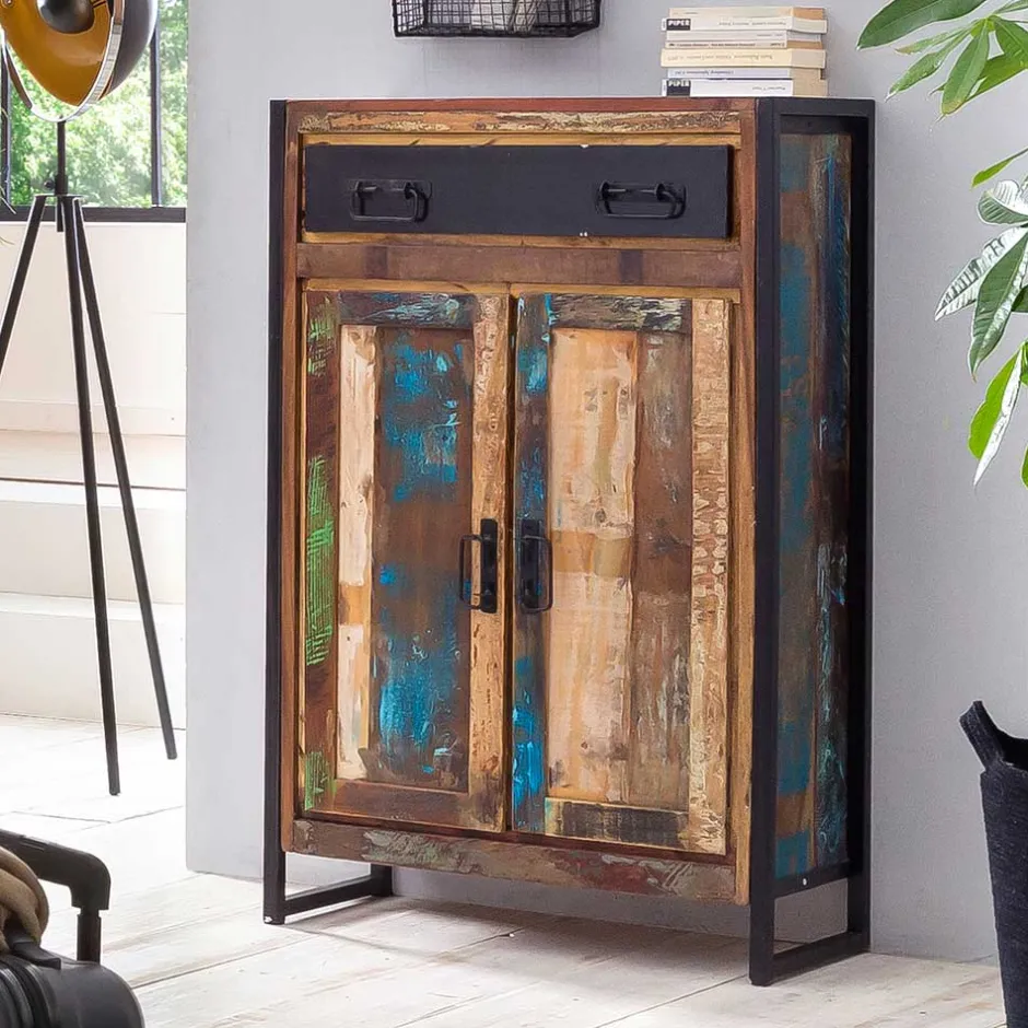 Wohnen Kommode Ensley in Schwarz Bunt