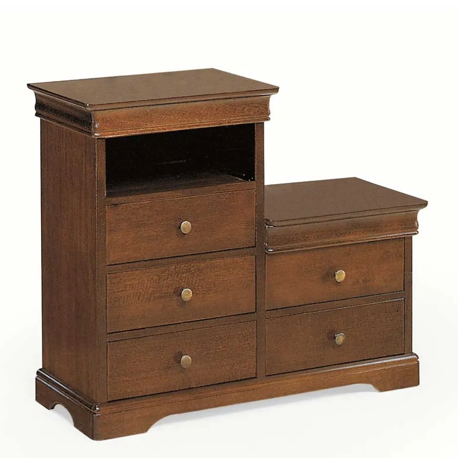 Wohnen Kommode im Stufendesign in Nussbaum - Lemerzi