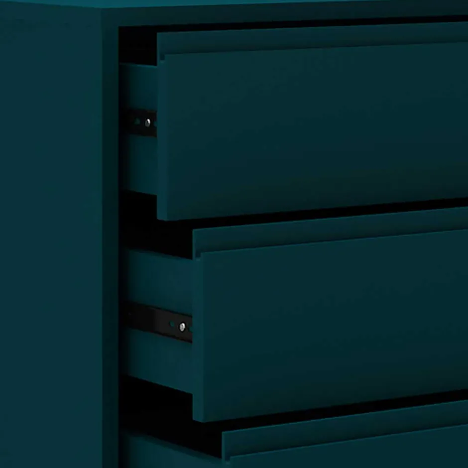 Wohnen Kommode in Petrol mit kurzen Hairpin Legs - Clamps