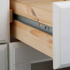 Kommode mit Glas in Weiß & Honig - Brasivon^Wohnen Sale