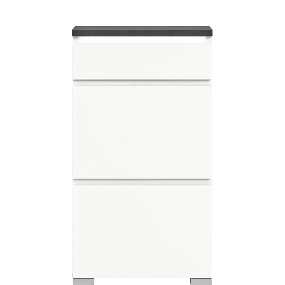 Wohnen Kommode mit Schublade und zwei Schuhklappen - Suad