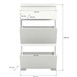 Wohnen Kommode mit Schublade und zwei Schuhklappen - Suad