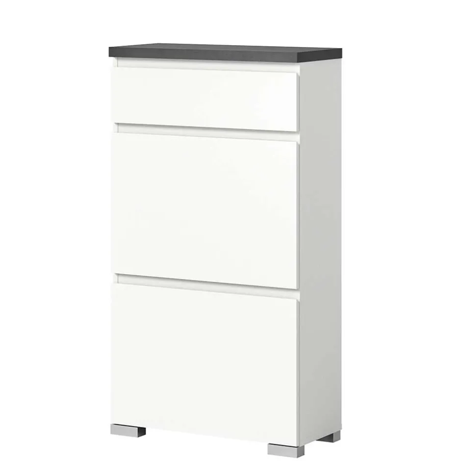 Wohnen Kommode mit Schublade und zwei Schuhklappen - Suad