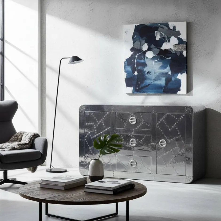 Kommode Pilot in Alufarben^Wohnen New