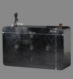 Kommode Pilot in Alufarben^Wohnen New