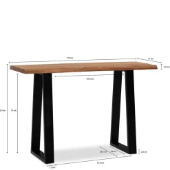 Wohnen Kompakter Design-Schreibtisch 118x41 cm - Invedito