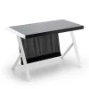 Kompakter Schreibtisch in Schwarz und Weiß - Tulcea^Wohnen