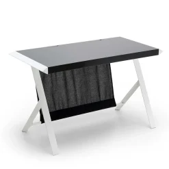 Kompakter Schreibtisch in Schwarz und Weiß - Tulcea^Wohnen