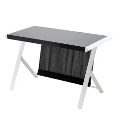 Kompakter Schreibtisch in Schwarz und Weiß - Tulcea^Wohnen