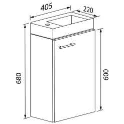 Kompakter Waschtisch fürs Gäste WC - Violetty^Wohnen Clearance