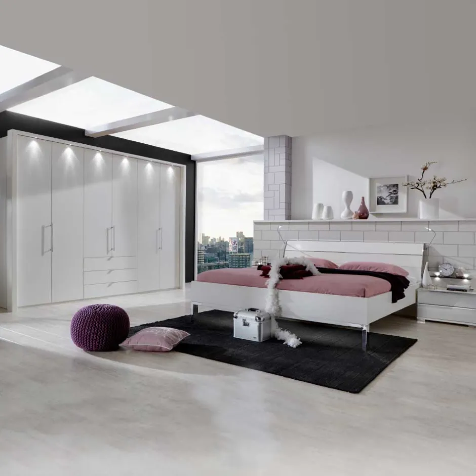 Komplett Schlafzimmer Manchester in Weiß (vierteilig)^Wohnen