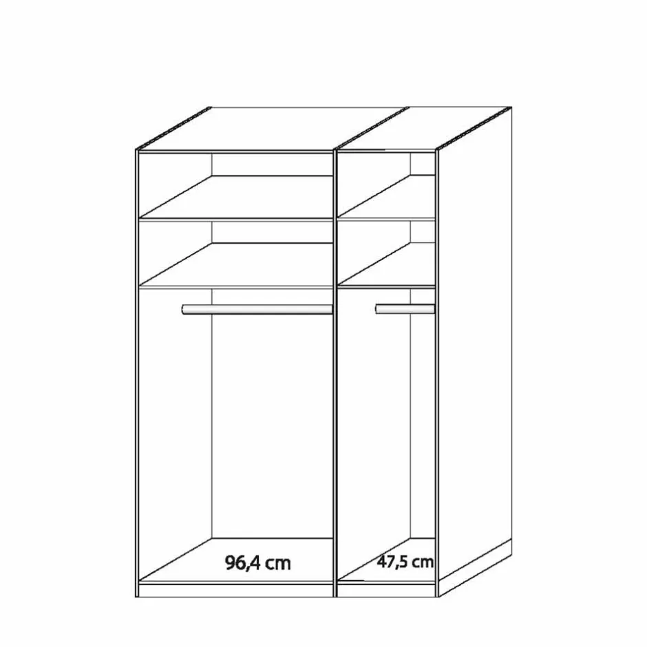 Komplett Schlafzimmer Ronis mit Einzelbett in Komforthöhe (fünfteilig)^Wohnen Best