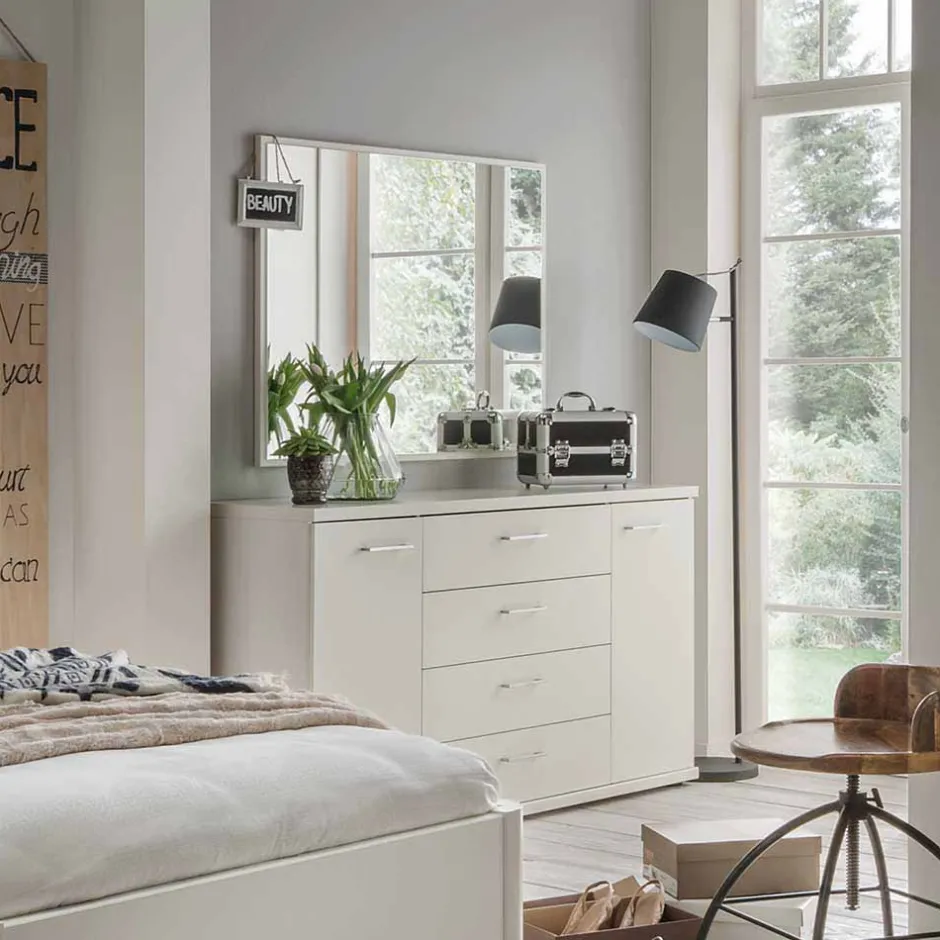 Komplett Schlafzimmer Ronis mit Einzelbett in Komforthöhe (fünfteilig)^Wohnen Best