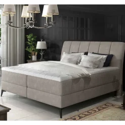 Wohnen Komplettbett in Beige Chenillebezug - Tamba