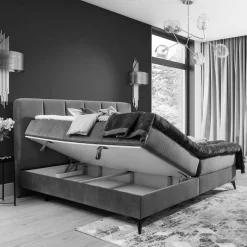 Wohnen Komplettbett in Beige Chenillebezug - Tamba