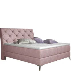 Wohnen Komplettbett in Hellrosa Stoffbezug - Inabaros